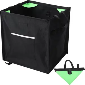 Folding Portable Throw Line Cube Bag - Black Arborist Throw Line Storage Climbing Rope Organizer Box for Tree Work Outdoor Rope Accessories