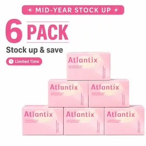 ATLANTIX Snow Lotus Steam Pad 6-Pack Mega Bundle（48 Count）| Best Value for Mid-Year – 7 Plant Extracts, Daily pH Balance & Fresh Feel
