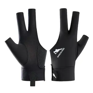 Billiard Gloves Single Pack Thin 3-finger Dew Breathable Non-slip and Wear-resistant Snooker Billiard Gloves Men's Supplies