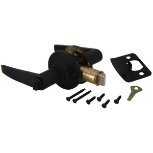 Mobile Home Parts Direct Interior Door Lever Privacy Lock, Matte Black