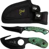 Elk Ridge 2-PC Fixed Blade Hunting Knife Set-Black Stainless Steel Skinner & Gut Hook Blades, ER-300CA,7-Inch/6.5-Inch Overall