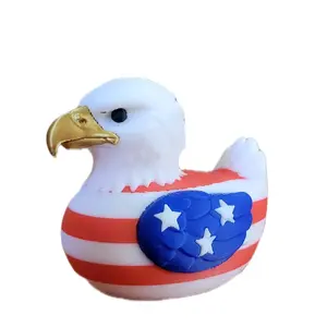 Patriotic Eagle Duck Figure 3D Printed American Flag Design with Mounting Hole Unique Collectible Home Decor Statue Ornament Gift
