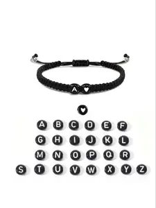 Initial Heart Bracelet Adjustable Design, Daily Wear Charm, Creative Partner Gift, Anniversary Friendship Jewelry, Heart Shaped Bracelet