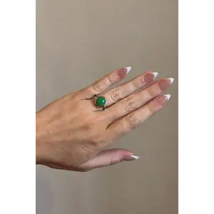 Easton Elle Green Chrysoprase Single Ring