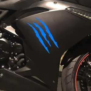 Motorcycle Car Sticker Universal Monster Claw Scratched Stripe Decal Marker Reflective Waterproof Moto Decoration Accessories