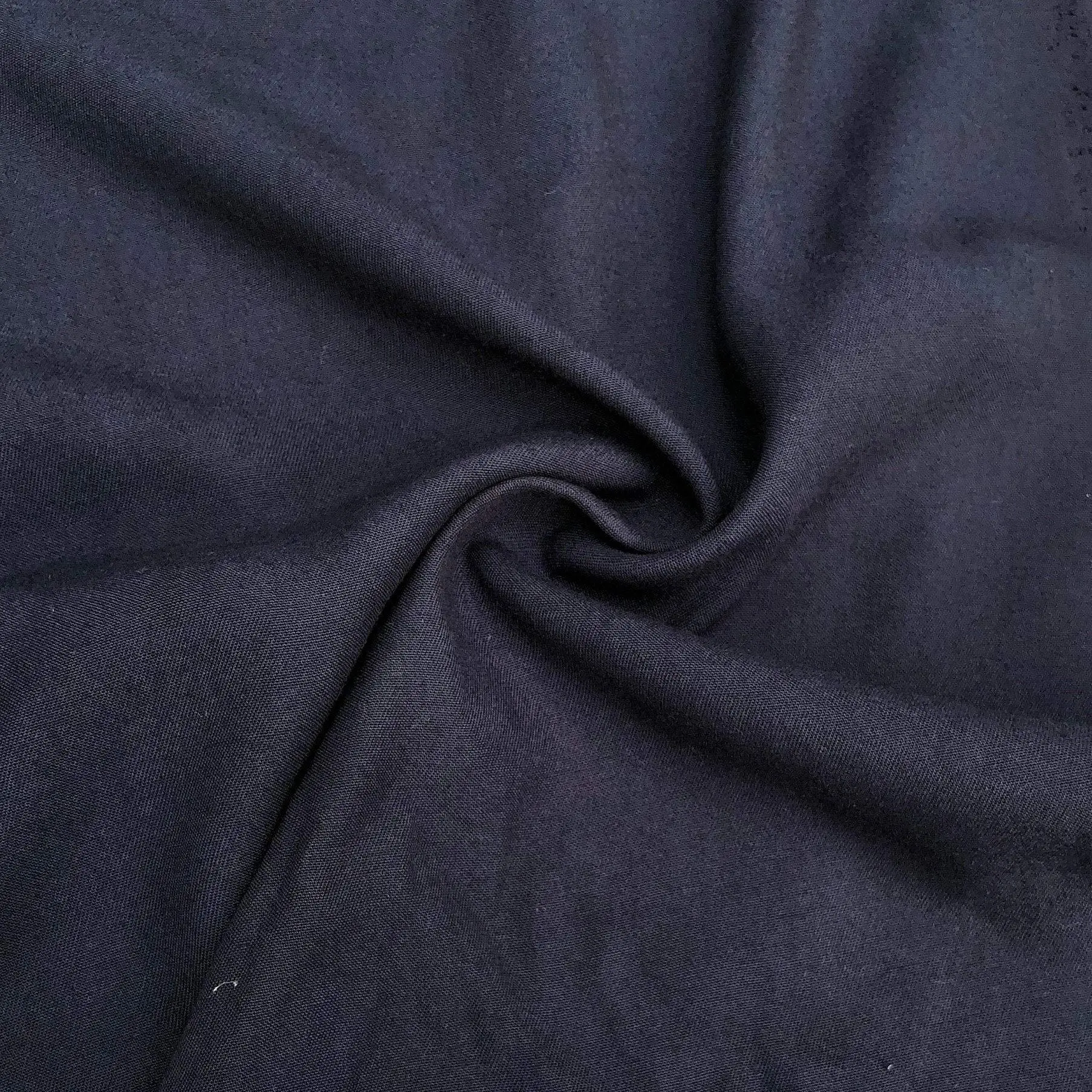 60" Dark Blue 100% Lyocell Tencel Gabardine Eco-Friendly Medium Weight Woven Fabric By The Yard
