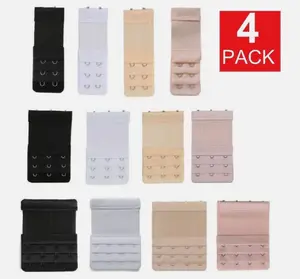 4Pcs Adjustable Bra Extender 2/3/4 Hooks with Elastic Underwear Strap Extension