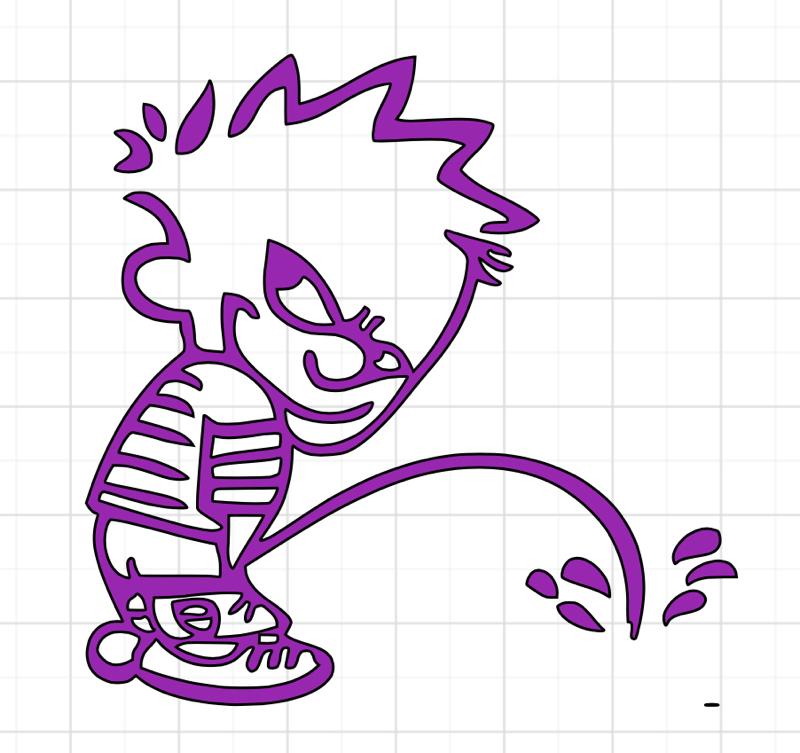 Calvin  peeing Decals for Windshield Windows Vehicles Walls Easy Application Weather Resistant Stickers for Any Surface