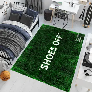 Shoes Off, Shoes Off, Rug, Colorful Rug, Pattern Rug, Modern Rug, Home Decor, Area Rug, Aesthetic Rug,Rugs for Living Room,Housewarming Gift