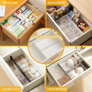 Expandable Drawer Organizers Set (3/4/6 Pcs), Versatile for Clothes, Kitchen, Office Use, Durable Materials, Ideal for Home Organization