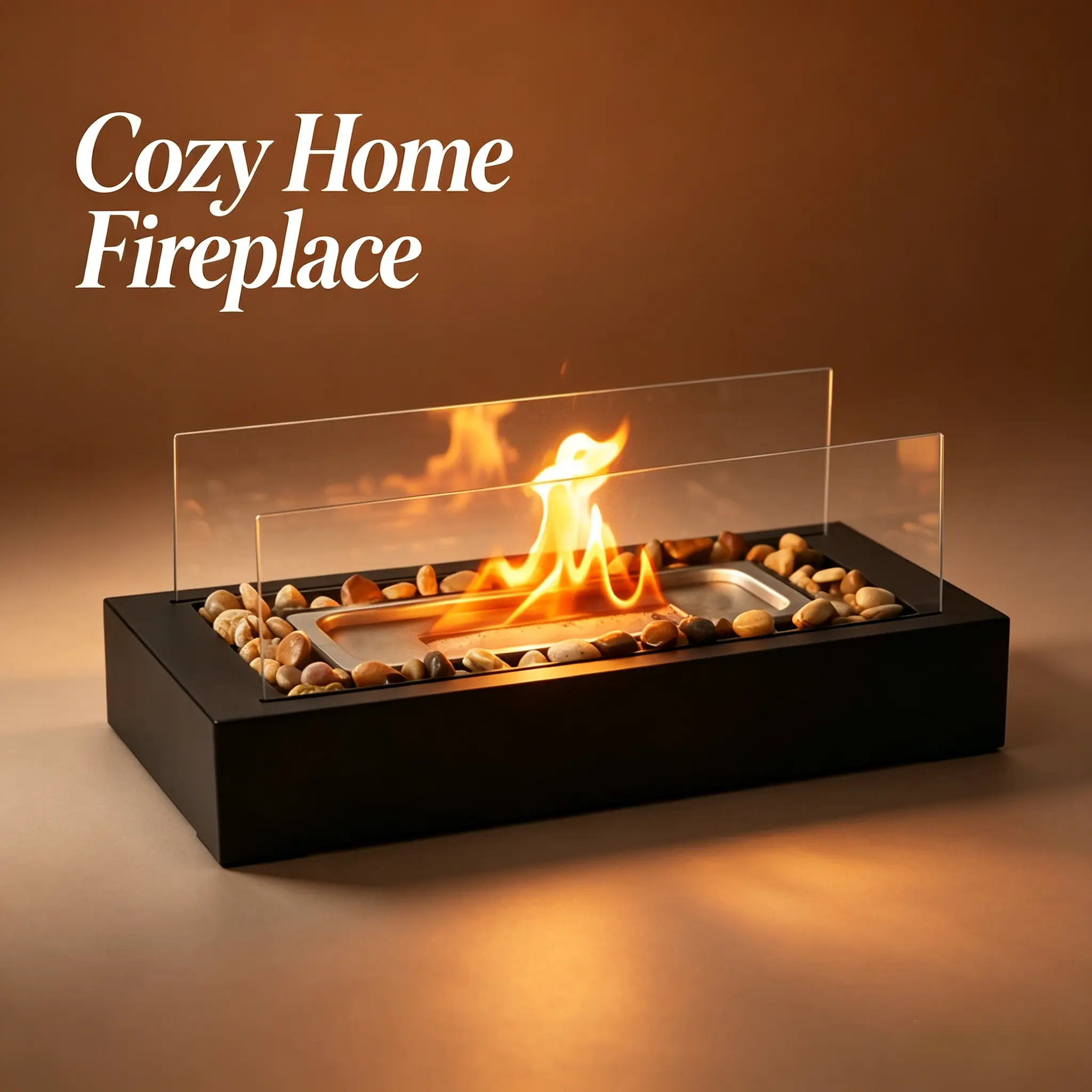Minimalist Portable Rectangle Metal Frame Ethanol Fire Pit - Compact Smoke-Free Tabletop Decor, Ambient Heat, Assembly Required, Enhances Home Style, Comfortable & Pleasant Atmosphere, Peace of Mind for Outdoor Patio Use, Ideal Gift for Mothers, Comfortab