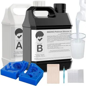 Mold Making Kit, Liquid  for Molds Making 30A Clear, High Strength Silicon Rubber 1 Gallon 8.8 Lbs 1:1 by Volume Ideal for Mold Casting of //Candle/Concrete/Plaster