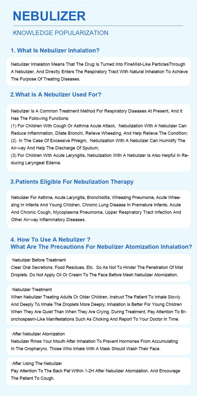 Nebulizer, Smart Digital Display Portable Nebulizer for Adults and Kids, Portable Nebulizer Machine for Breathing with Mouthpiece and Mask, Handheld Nebulizer for Travel and Home Use