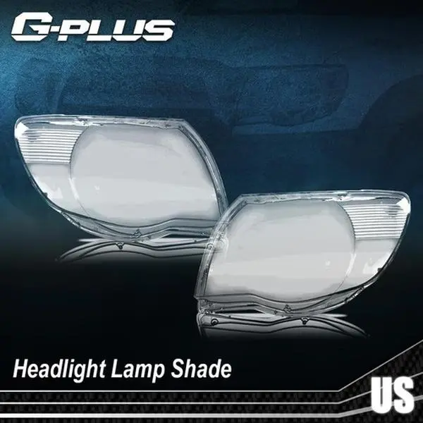 Clear Headlight Replacement Lens Left+Right Fit For 2005-2011 Toyota Tacoma Cover G-PLUS