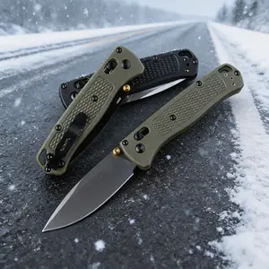 BM35 AXIS Tactical Folding Knife 3.24" S30V Satin Plain Blade G10 Handle CMP Anti-Corrosion Steel Slim EDC Pocket Knife for Outdoor Camping Hiking Driving Survival Daily Use Best Men's Gift wood multi-tool belt