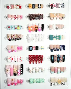 zb67..A display board featuring 24 beautiful and distinct styles of nail art.