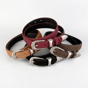 New Suede Matte Cowhide Women's  - Genuine Leather Fashion High-end Waist  for Jeans and Dresses Decoration belt