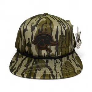 Richardson Wood Duck Camo Flat Bill Snapback with Leather Patch