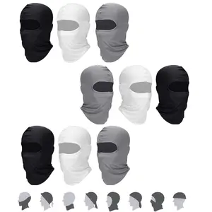 9pcs Ski Mask for Men Balaclava Face Mask Summer Face Mask Balaclava Full Face Mask Breathable Hood for Outdoor Use, Breathable Design, Lightweight Hood, Hand Washable, Neck Warmer, Skiers and Snowboarders, Winter Athletes