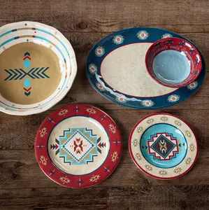 Spirit Valley 14PC Melamine Dinnerware Set