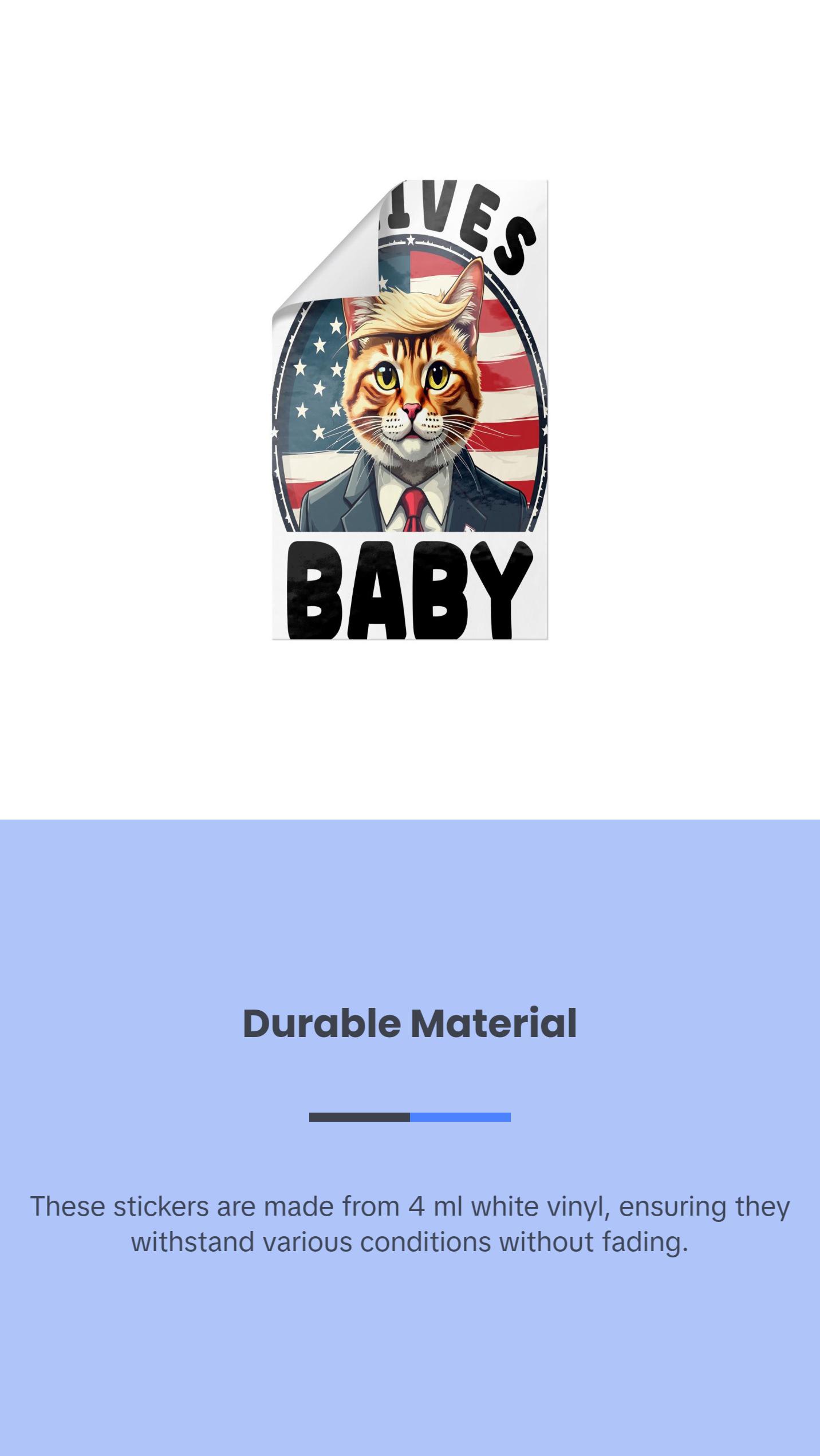9 Lives Baby Trump Sticker