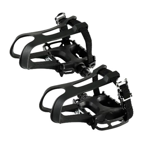 BV MTB Bicycle Pedals Set 9/16 Inch with Toe Cage - Pair | BV-PD1-PLUS