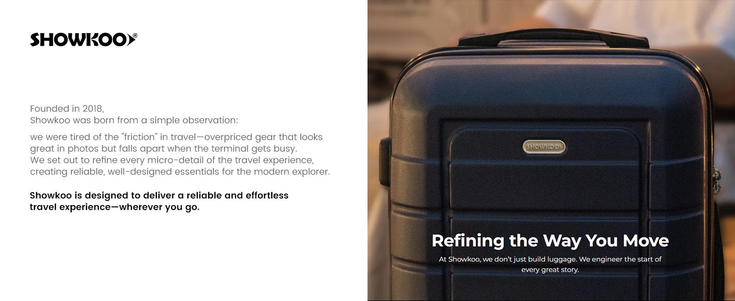 SHOWKOO 3-Piece Luggage Set (20in/24in/28in) Durable Full PC Hardside Lightweight Expandable Carry On Suitcase Sets with Double Spinner Wheels TSA Lock Gray High-quality Gift for Travel,School,Business