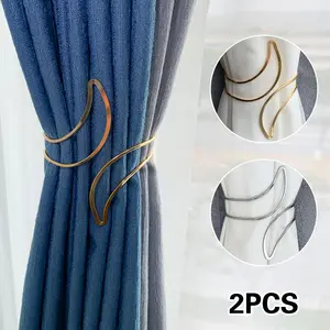 Simple Baroque Style Curtain Tieback, Metal Curtain Fastener, Elegant Home Decor for Living Room or Bedroom, Interior Decoration Accessories