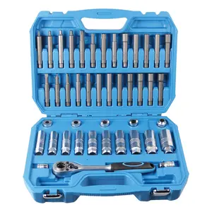 43PCS Suspension Shock Absorber Strut Nut Removal Tool Socket Set, 1/2 inch Steering Hub Shock Absorber Ratchet and Wrench Set, Shock Strut Installation Removal Tool Kit for All Vehicles