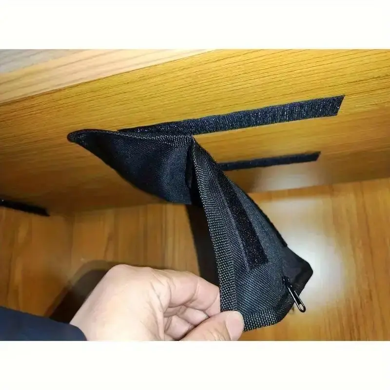 Secret Compartment, Hidden Storage Bag, Nylon Pouch, Perfect for Hiding Valuables such as Coins, Watches, Private Money Storage Bag, Cash Ledger, Medicine Storage Bag, Can Be Pasted with Adhesive, Light and Thin, Not Easy To Detect