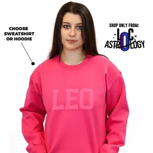 Pink Limited Edition Choose Sweatshirt or Hoodie Zodiac Puff Print Top Unisex, Astrology Apparel