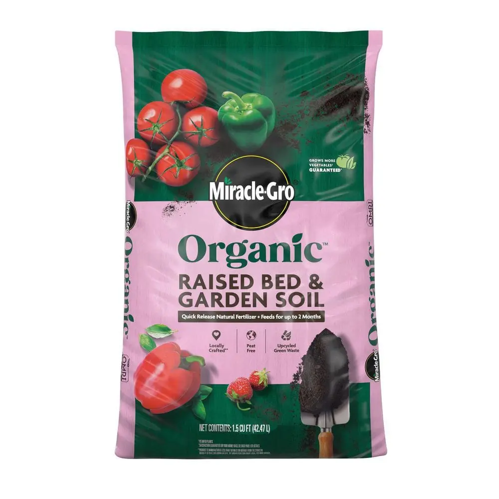 Organic Raised Bed and Garden Soil 1.5 cu. ft. with Quick Release Natural Fertilizer.