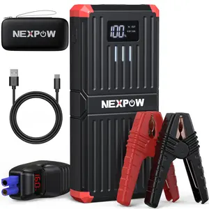 NEXPOW 6000A Car Jump Starter – Powerful & Multi-Functional Emergency Battery Booster,12V Portable Jump Box with LED Display & Smart Jumper Cables