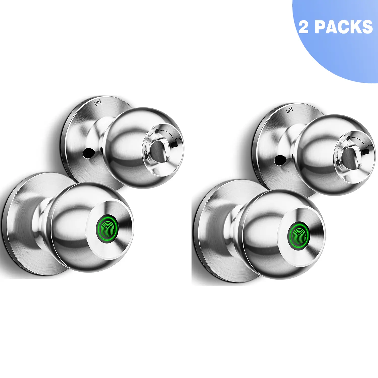 (GEN 2)Silvery-2pc(With App&Fingerprint&Key)