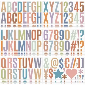 500 count 30 Sheets Large Letter Stickers 2.5 Inches Boho Alphabet Number Self Adhesive Sticker for Bulletin Board, Classrooms, Mailbox, Scrapbooking, Poster board Vinyl Stick On Letters (2.5 Inch, Boho