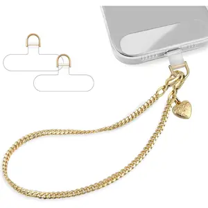 Phone Charm Strap Metal Chain Wristlet for  case Hands-Free Phone Wrist Strap with 2 Tether Tabs Anti  strap for Women & Girls Travelling & Parties()