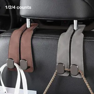 Car Seat Back Storage Hooks, 1/2/4-Piece/Set PU Leather Car Seat Back Hidden Hooks, Multi-Purpose Durable Hooks, Car Interior Accessories, Auto Parts