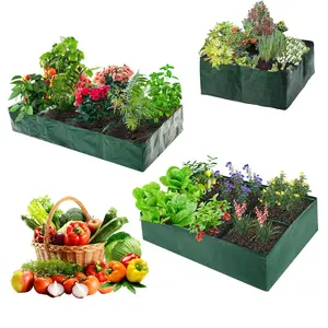 Portable Divided Planting Bag, Multi-Compartment Grow Pouch for Vegetable Potato Flower, Outdoor Garden Planter Gardening Supplies