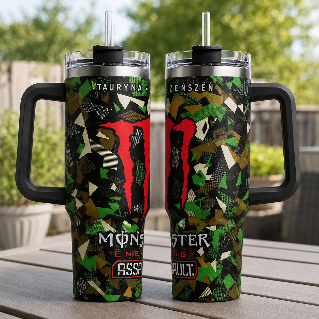 Heavy-Duty Style Insulated Water Bottle, Stainless Steel Cup with Straw and Spill-Proof Lid, Trendy Office Drinkware