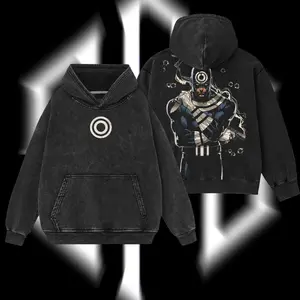 Superstyle The Supervillain Bullseye - Daredevil’s enemy MCU Comics Edition Double Printed Oversize Lightweight Acid Washed Tee Hoodie Sweater TV Series Graphic Design Top Cotton Streetwear Comic Superheroes T-Shirt Menswear