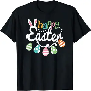 Women's Happy Easter Graphic Print T-shirt