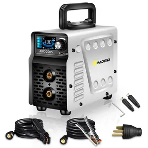 S SIMDER Mini Stick Welder Machine 130A 110v/220v 2In1 ARC/Stick weld/MMA/TIG Welding Machine Mini Portable ARC200S inverter Welder Machine Hot Start Anti-Stick ARC/TIG Welder with Smart LCD IGBT Digital Welder