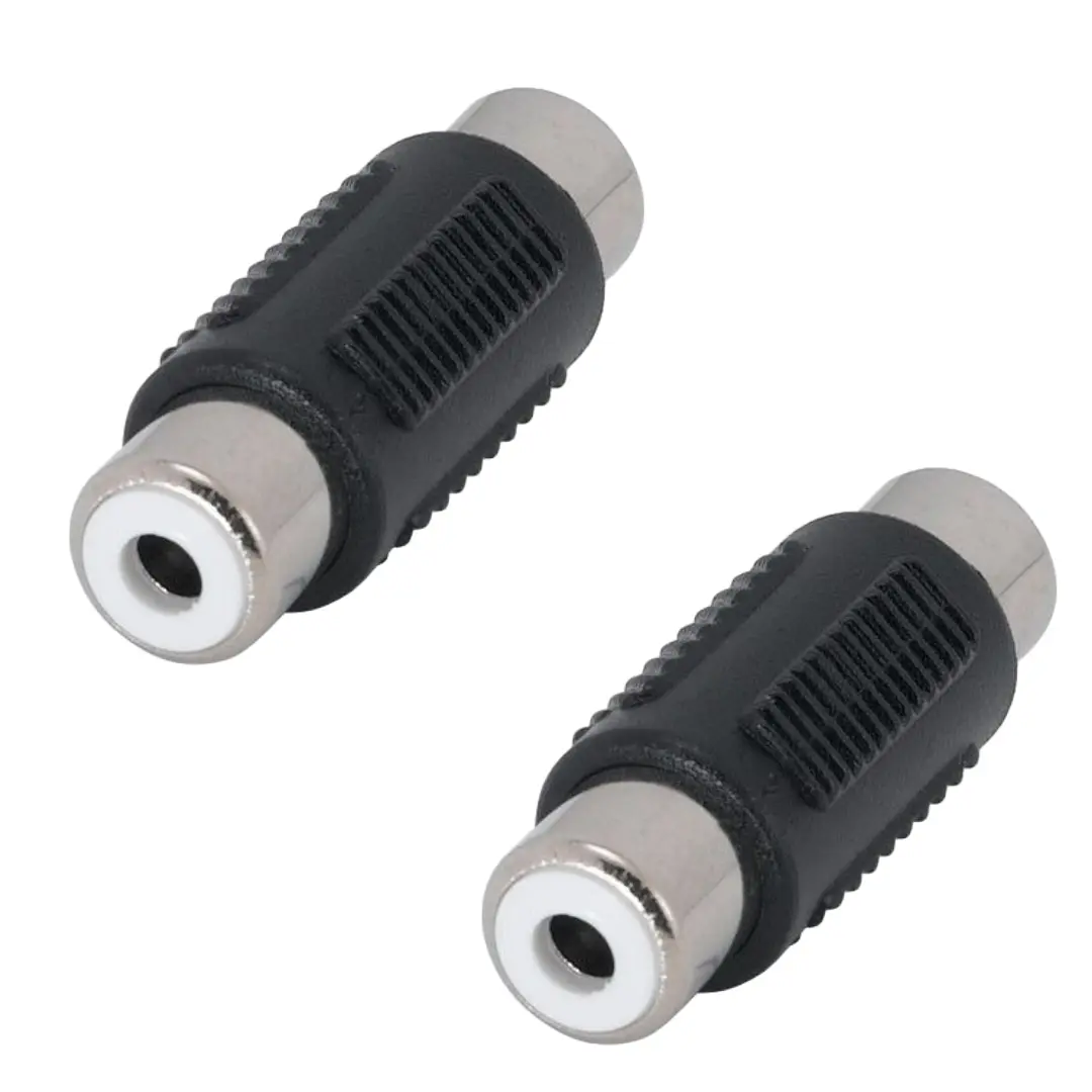 RCA Female to Female Coupler - Black - Pack of 2