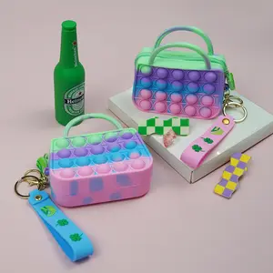 Bag Silicone Coin Purse Squeeze Toy Stress Relief Keychain Handbag