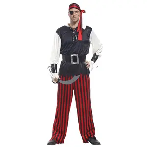 Cosplay Halloween Adult Costume Performance Outfit Pirate Role Costume Adult Caribbean Pirate Costume