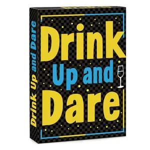1 Box of 50 Drink Up and Dare Party Active Atmosphere Drinking Card Game, Perfect for Couples Dating, Company Team Building, and BBQ Party Atmosphere Creation Board Game, Perfect for Thanksgiving