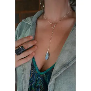 The Truth Is In Your Heart Kyanite Lariat Necklace