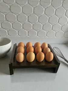 Farmhouse Stackable Wood Egg Holder l Fresh Egg Storage l Wooden Egg Holder l Wooden Egg Rack l Wood Egg Carton l Egg Tray