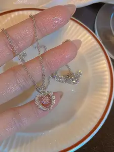 Elegant Heart Design Necklace, Perfect Gift for Loved Ones, Versatile Jewelry for All Occasions, Casual Style, Stainless Steel Chain