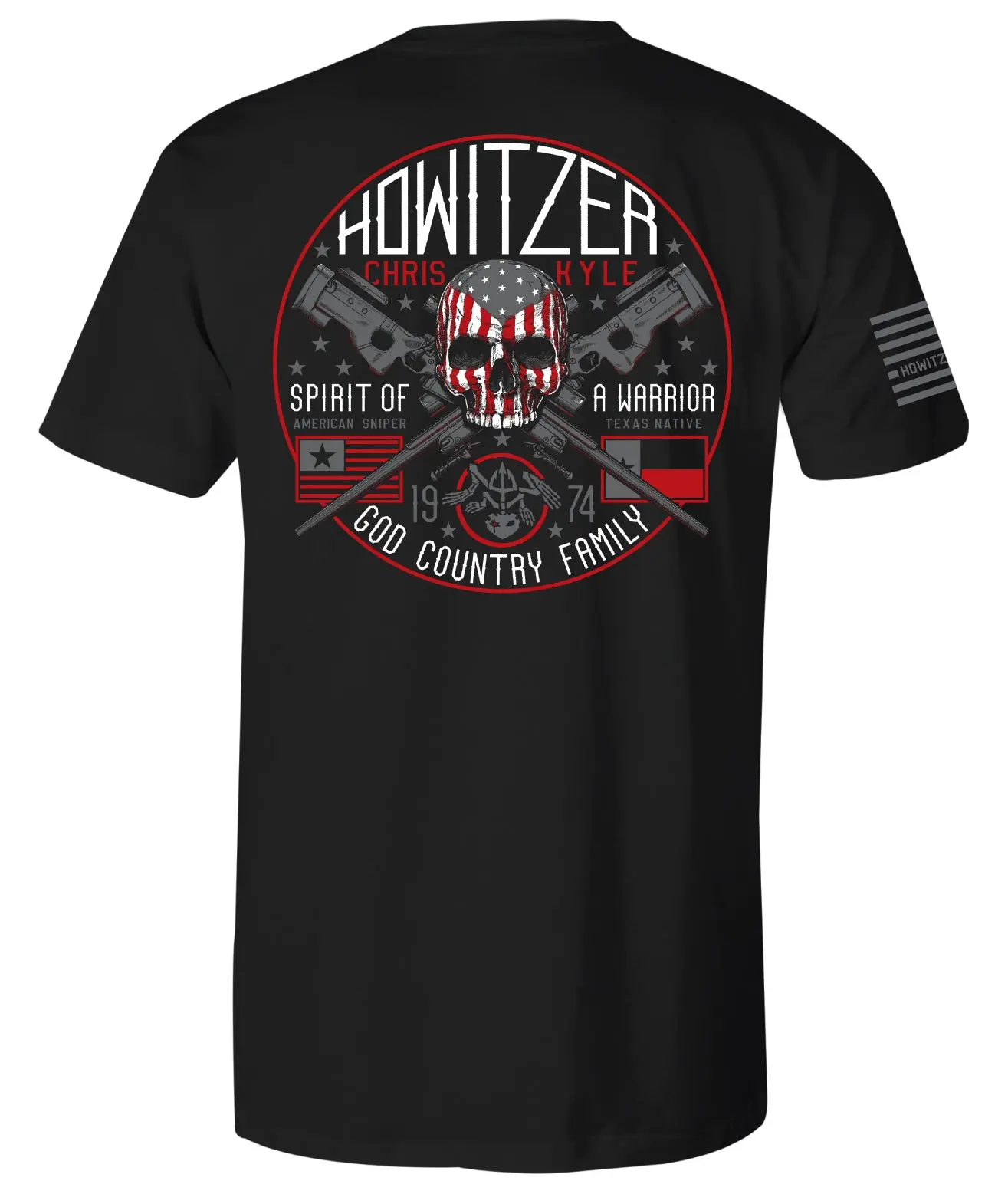 Howitzer Men's Ck Sniper Graphic T-Shirt - Soft Ringspun Cotton, Premium Fit, Short Sleeve, Durable Hem, Round Neck, Hand Drawn Art Design, Fabric, Taped Shoulder To Shoulder Double Needle Sleeve And Hem, Shortsleeve, Casual, Jersey, Menswear, Top, Double